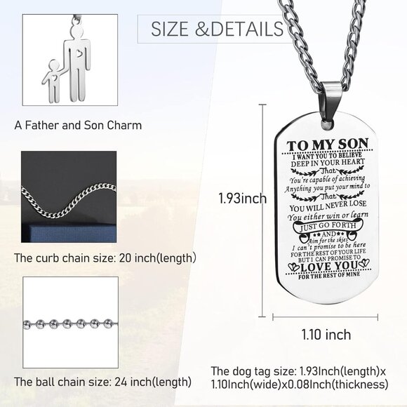 Dog Tags for Men Dog Tag - Picture 2 of 7